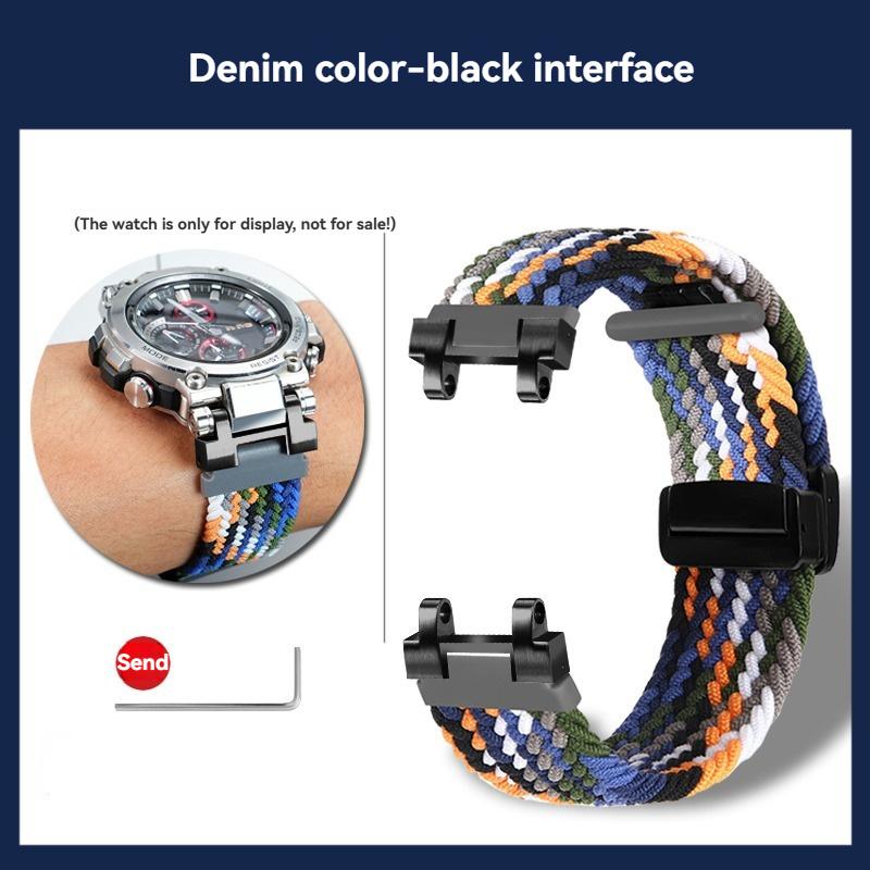 For Casio G-SHOCK 5544 Elasticity nylon Strap MTG-B1000/G1000 Modified fabric Watchband men Bracelet wristband Accessories