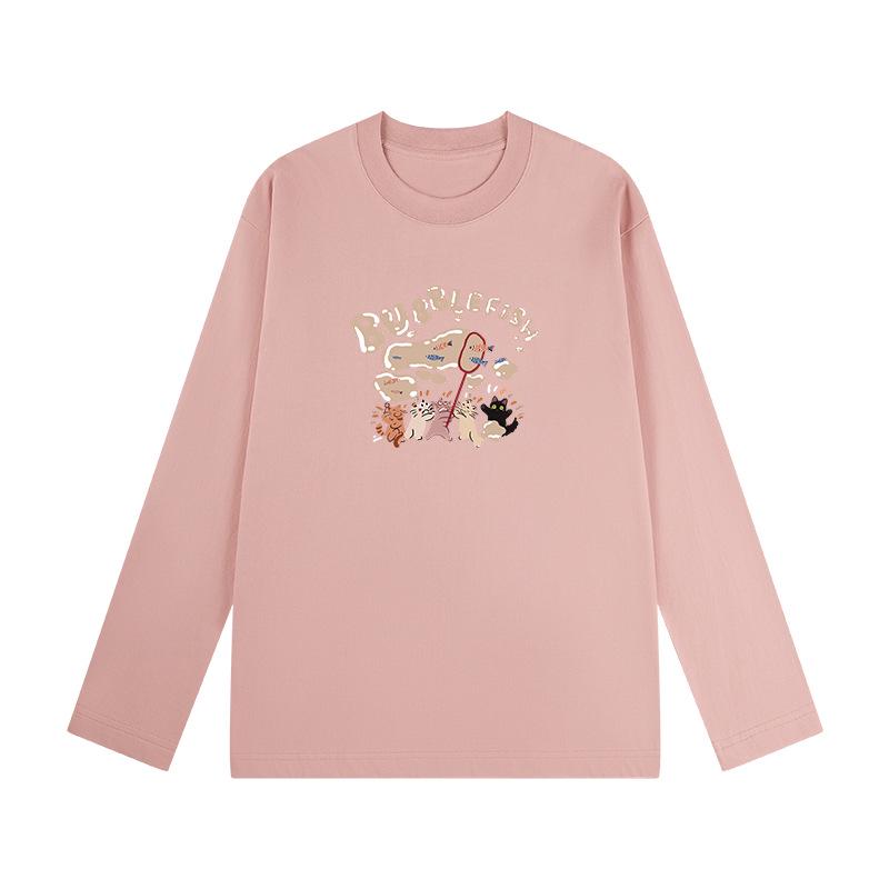 

Unisex American Casual Heavyweight Long-Sleeve T-Shirt - Trendy Autumn Bubble Base Layer L (115-130 lbs)