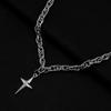 Titanium Steel Cross Necklace Hip Hop Women's Sweater Chain Steel Cold Style Unisex Necklace No Fading Couple Jewelry