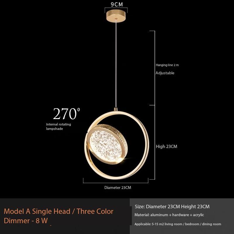 Nordic LED Rotatable Multi-Styling Pendant Light Indoor Lighting Ceiling Chandelier for Home Living Bedside Art Decora luxury