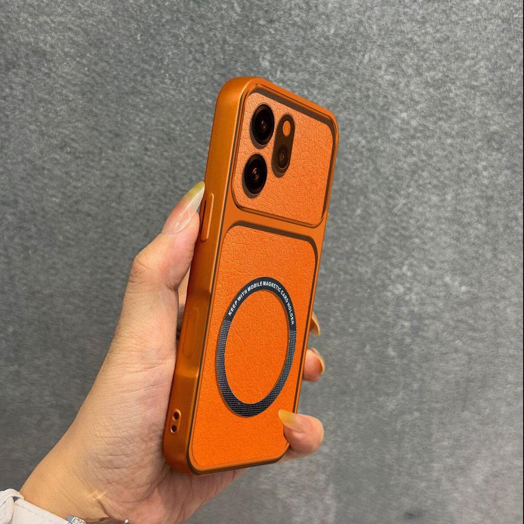 Upgraded Big Lens Protection Case for OPPO Reno15 Pro Max 5G,15 Pro,15 F,14 F Luxury Leather Casing with Magnetic Ring