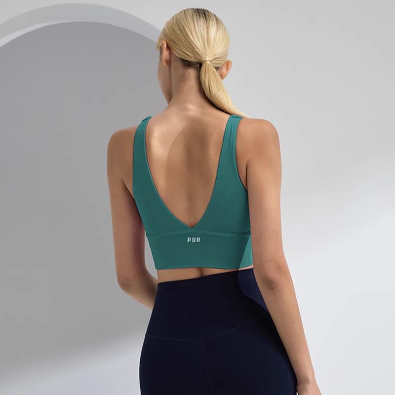 

Женский ударопрочный спортивный бюстгальтер для бега и йоги - Сексуальная поддержка спины, фитнес-жилет Large