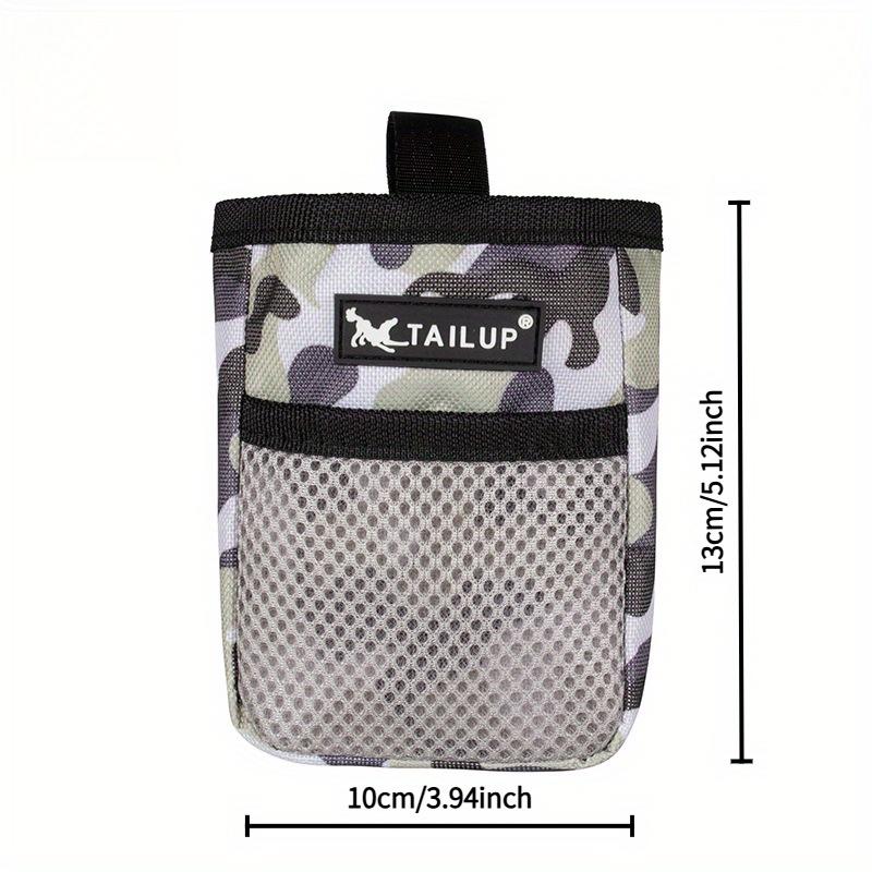 

1pc Durable Polyester Dog Training Pouch, Pet Treat Bag with Mesh Side Pocket, Outdoor Activity Gear for Small to Medium Dogs камуфляжний