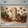 1 Piece of 2D Background Fabric, a Denim-style Item Combined with a Digital Polyester Background Fabric for a Party bannerXY