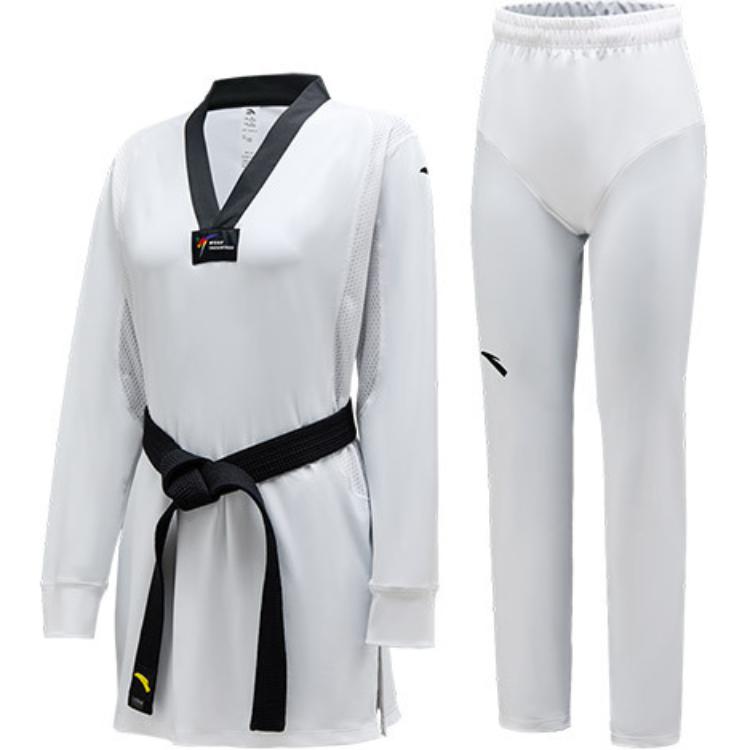 

Anta Цветной пуловер с V-образным вырезом, куртка с длинными рукавами, дышащие брюки прямого кроя, повседневный комплект, женские комплекты, белый 462440122 XL