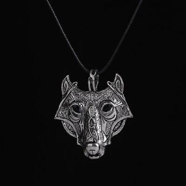 Vintage steel Wolf Animal Head Pendentif Chaîne Collier Cadeau Homme Rétro Bijoux
