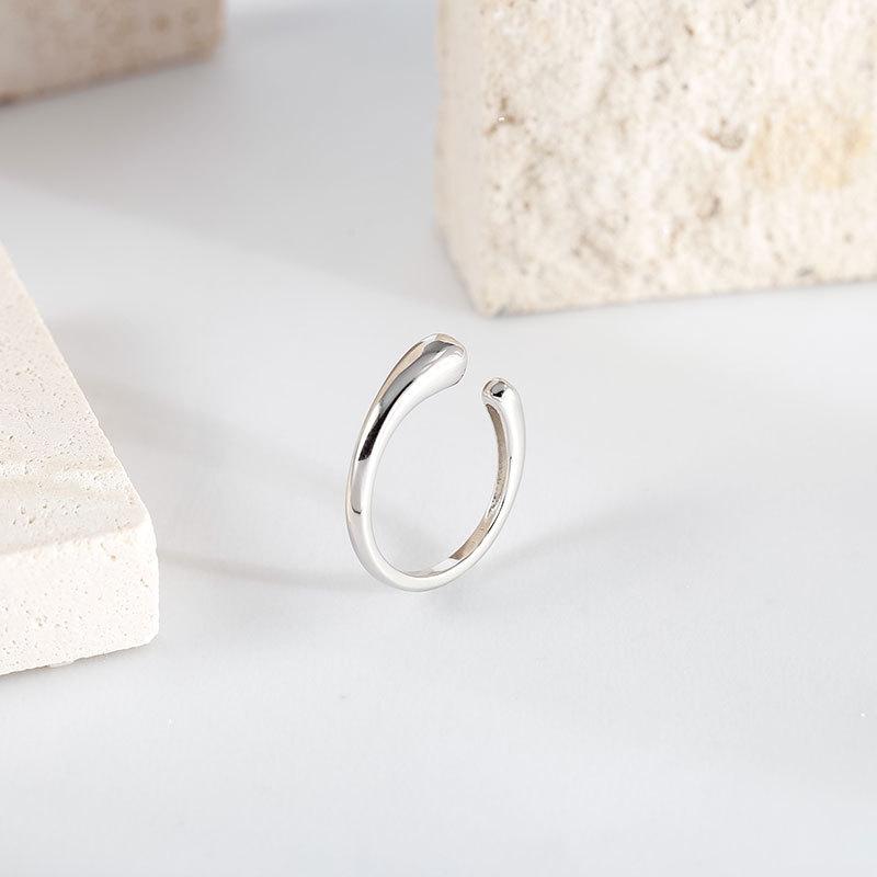 

Кольцо Banyan Tree Korean Silver S925 Water Drop Ring - простой, изысканный и элегантный дизайн для женщин Adjustable