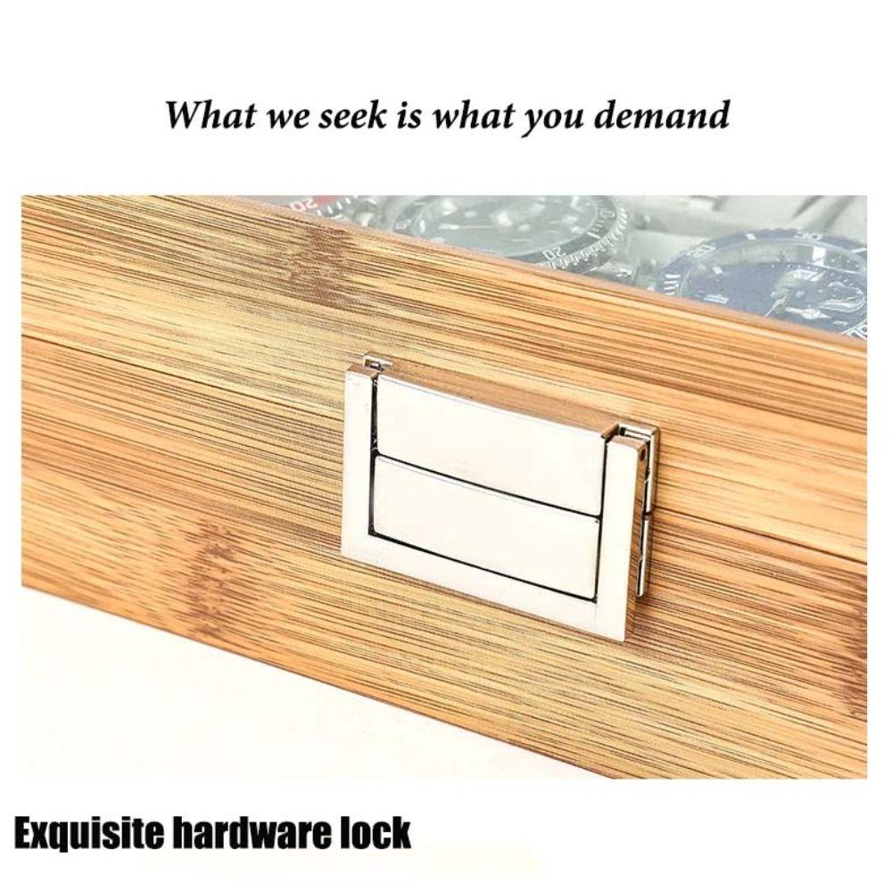 Transparent Lid Watch Storage Case 3/6grids Wooden Watch Box Watch Storage Box  Jewelry Display Box