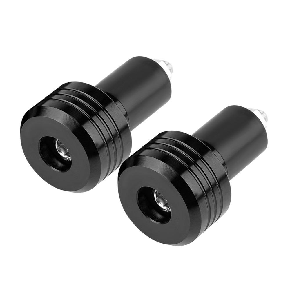 2pcs Black Motorcycle Handlebar Ends Aluminum Material Handlebar Grip End Caps For Motorcycle