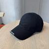 Autumn new wear-out embroidered baseball cap men's and women's big head circumference versatile wide brim sunshade couple's cap