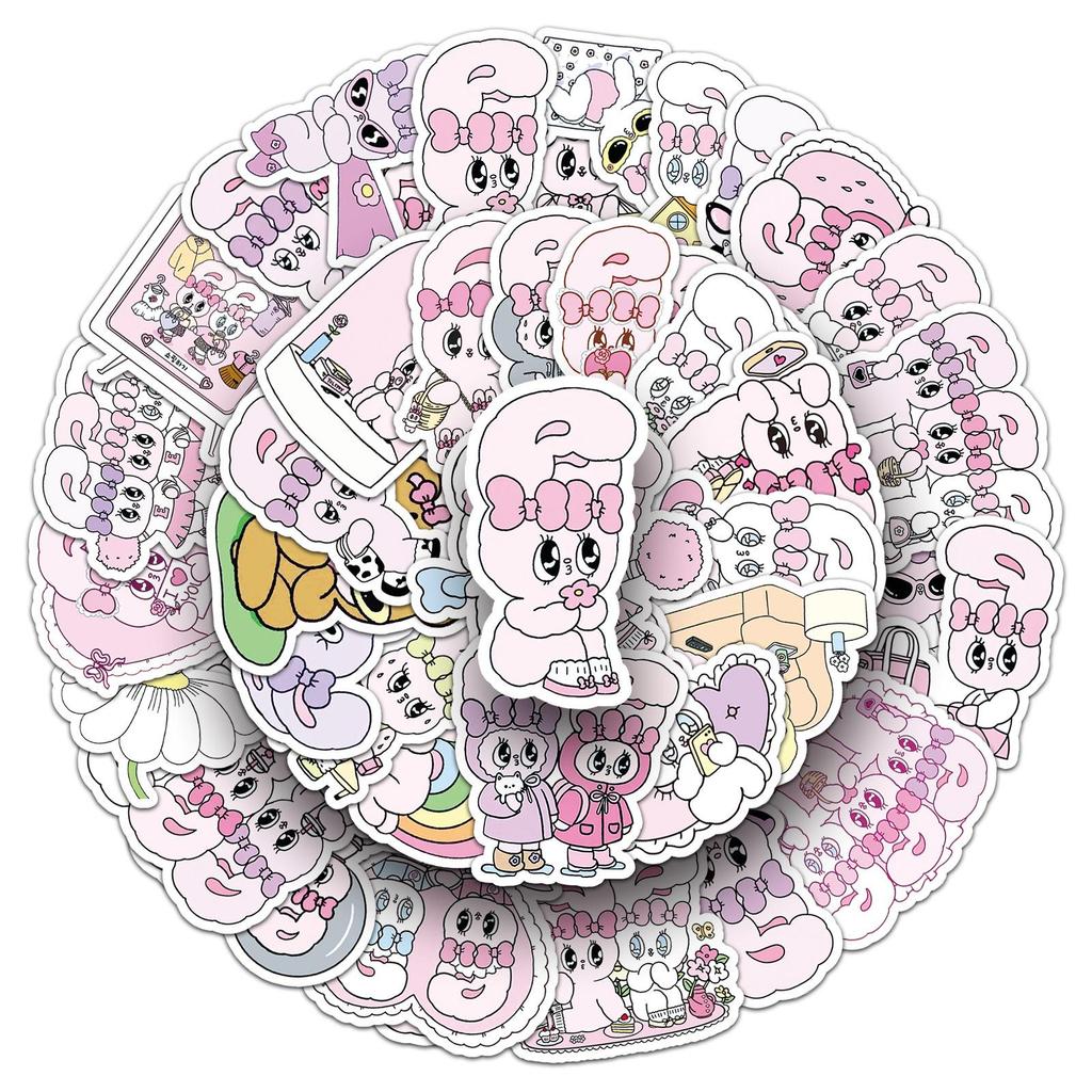 50 Aisle Little Rabbit Planner & Decorative Stickers for Thermos, Cup, & Helmet