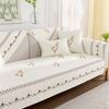 Summer Pure Cotton Washed Sofa Cushion Four Seasons Universal Non-Slip Embroidery Simple Cloth Cotton Backrest Towel Cover Cloth