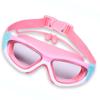 Children Swimming Goggles Clear View Eye Wear Swim Glasses with Ear Plug for Boys Girls Orange Pink