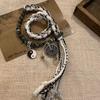 Handmade Braided Bracelets for Women Men Chinese Style Charm Double Layer Stackable Bead String Bracelets Adjustable Jewellery