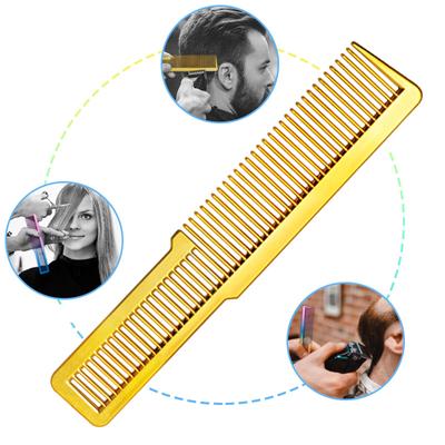 Salon Galvanisiertes Haarschneidemaschinen-Kammset Aufhängbares Design Haarreinigung Nackenbürste Ring Bartbürste Stylist Styling-Kammset