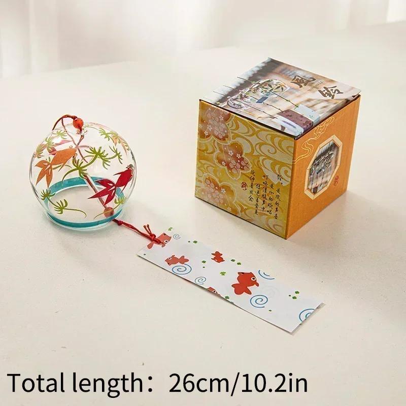 Japanese Wind Chime Handmade Sakura Wind Chimes Garden Decoration Outdoor Glass Furin Wall Hanging Home Decor Small Wind Bells