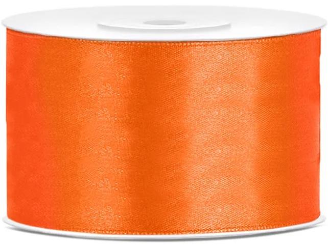 Tasiemka Wstążka Satynowa Pomarańczowa Dekoracyjna Ozdobna Wesele 38Mm 25M