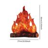 6Pcs 3D Decorative Cardboard Campfires Artificial Flame Campfires Halloween Centerpiece Fake Flames for Lawn Festival Winter