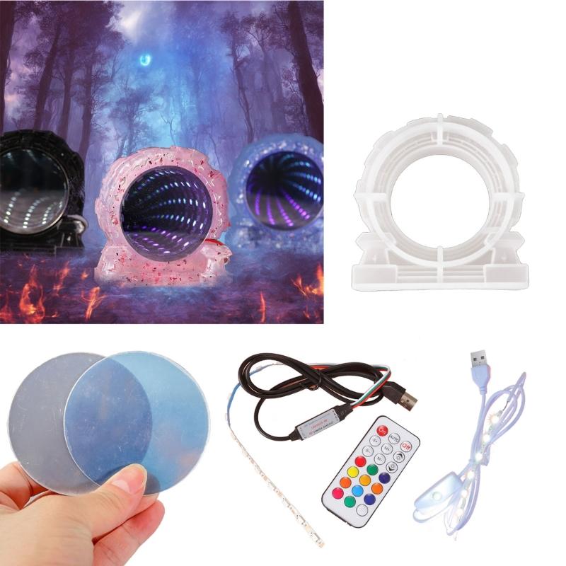 Diy Crystal Drop Glue Aromatherapy Gypsum Abrasive Different Dimensional Abyss Mirror Jewelry Ornaments Silicone Mold