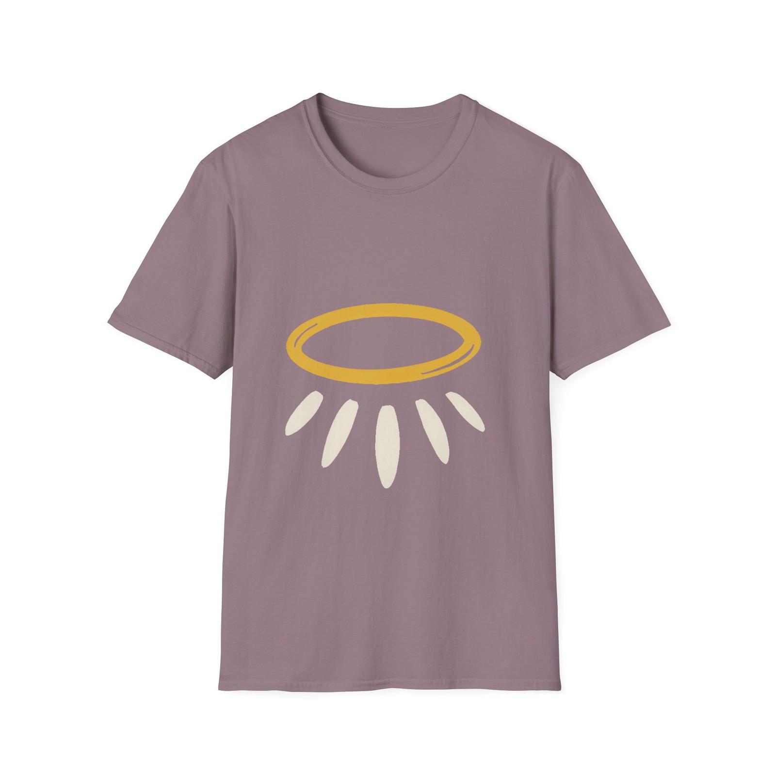 Unisex Softstyle T-Shirt Mens Womens Tees Top Angel Halo Minimalist Holiday Spirit Christmas XL