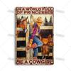 Artisian Ride Horse Metal Poster Cowgirl Cowboy Tin Plate Horse Racing Decorative Sign Wall Decor Garage Bar Pub Club Hotel Cafe
