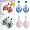 Geometric Elliptical Water Drop Earrings For Women With Rhinestone Dangle Jewelry Fashion Accessories