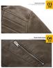 New Men's Asymmetrical Zipper Leather Motorcycle Jacket - European & American Style