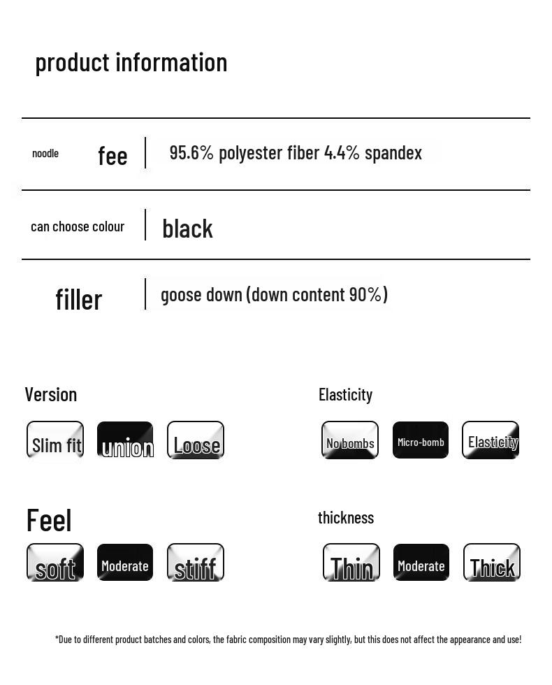 Shanshan Men's 90% Goose Down Straight-Leg Winter Trousers