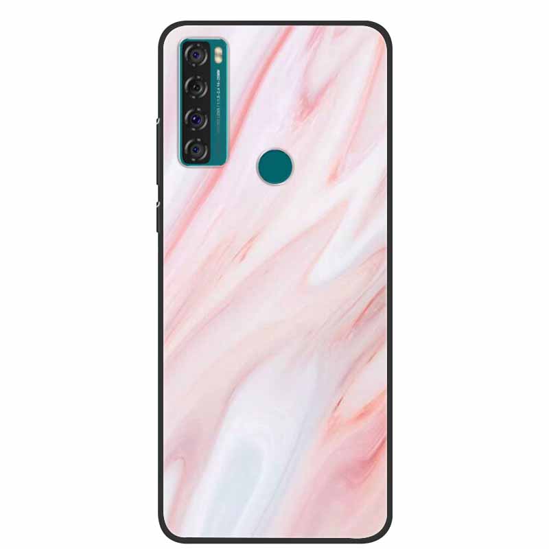Per Custodia TCL 20 SE Marmo Silicone TPU Cover Posteriore Morbida Custodia per Telefono Per TCL 20 SE T671H Coque Cartoon Antiurto Moda Funda