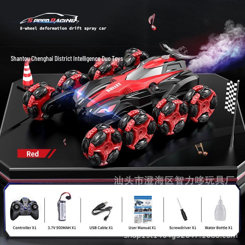 Six-Wheel Drift Stunt Remote Control Car with Music and Spray Effects – 2.4G Off-Road Climbing Vehicle Toy