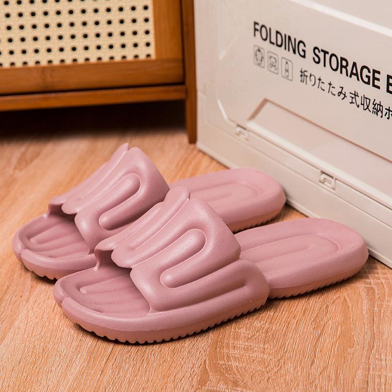 

Тапочки женские летние на толстой подошве, домашние, для ванной, дышащие, для улицы, парные, домашние, новые крутые тапочки мужские 44-45 розовый