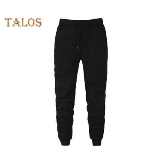 

Мужские спортивные брюки, однотонные, с резинкой на щиколотке, свободные брюки с завязками на талии и усиленными карманами для ежедневных тренировок M чёрный