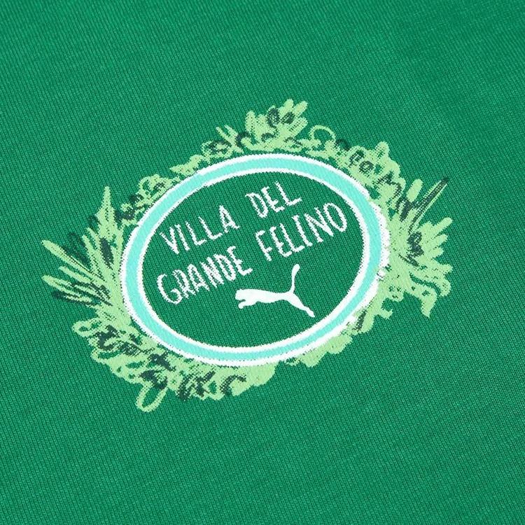 Puma Graphics Ss25 Fashion Soft Comfortable Versatile Short Sleeve T-Shirt Unisex Tops Green 633337-86