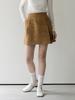 Cluny Suede Mini Skirt - Camel