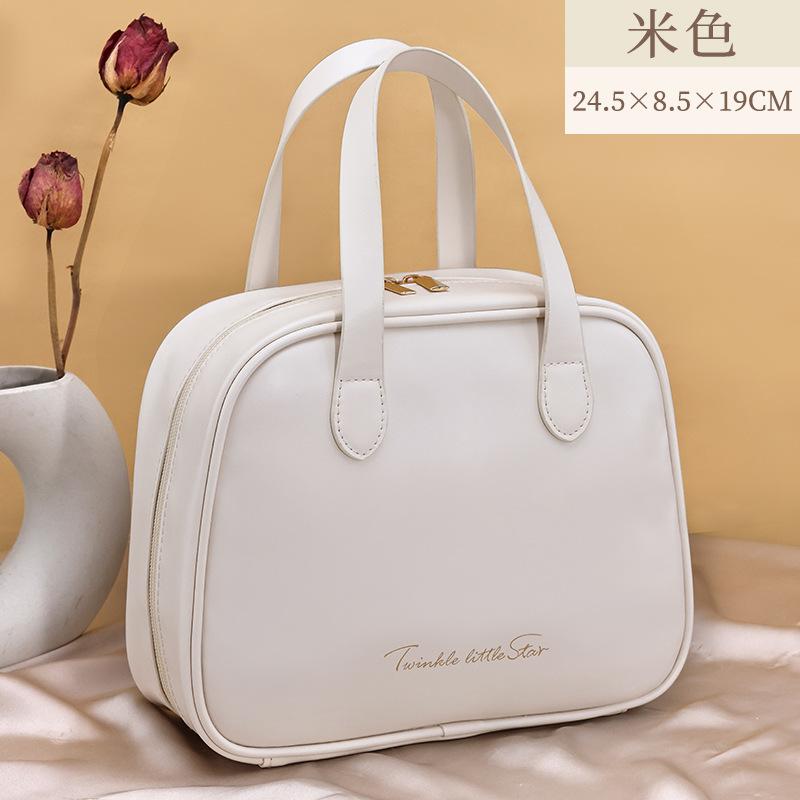 Pu cosmetic bag large capacity ins style high value portable travel large capacity high sense large storage bag