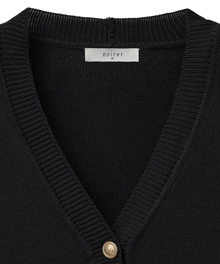 Noirer For Woman Lux Cotton Classic Cardigan (Black)