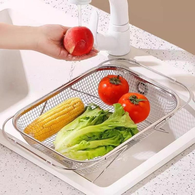 Stainless Steel Kitchen Sink, Telescopic Sink, Draining Rack, Multi-Functional Tableware And Chopsticks Draining Rack