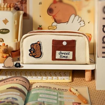 Taštička na tužky Sweet Time Pouzdro na tužky Roztomilý kreslený design Barevná úložná taštička na psací potřeby do školy