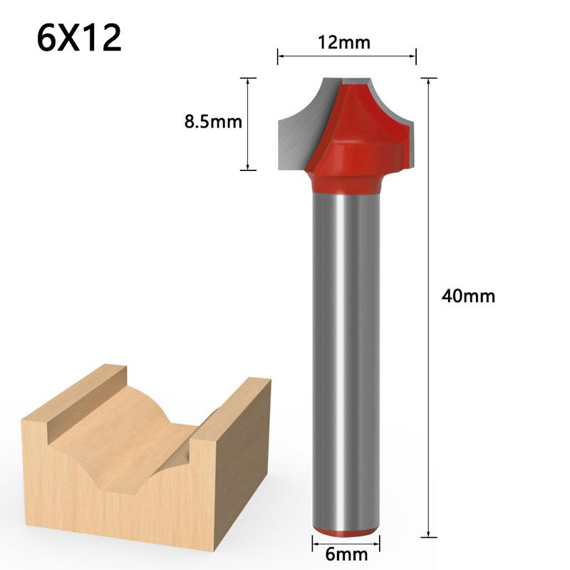1pc 6mm Shank Tungsten Carbide CNC Router Bit Woodworking Cutter Open End Carving Bits