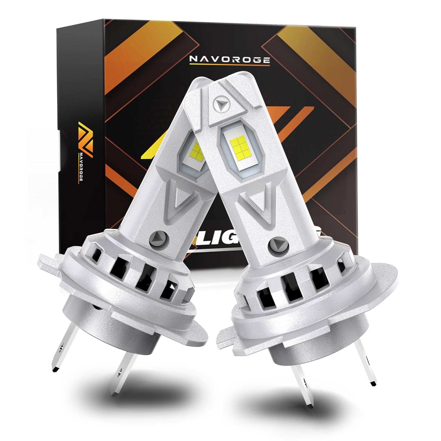 2pcs NAVOROGE LED Headlight Bulbs H7
