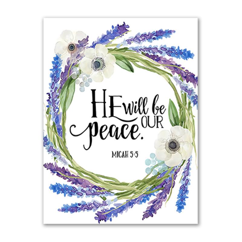 Kwiatowe plakaty akwarela ścienna drukowany obraz werset biblijny płótno sztuka chrześcijańska bóg cytat obraz na płótnie obraz pokój dziecięcy Home Decor