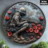 Retro Military Metal Sign Round 20x20cm Vintage Wall Decor Bar Home Ornament