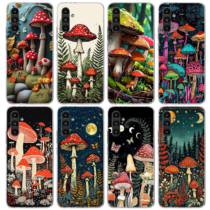 Colorful Mushroom Phone Case For Samsung Galaxy A17 A57 A37 A16 A26 A36 A56 A15 A25 A35 A55 A14 A13 A54 A53 A34 A24 A33 A23 Gala