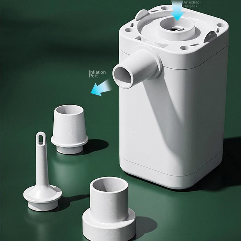 Rechargeable Portable Air Pump 3 Nozzle Inflator Small Air Pump For Pool Camping Travel Beach Outdoor Garden Patio Backyard