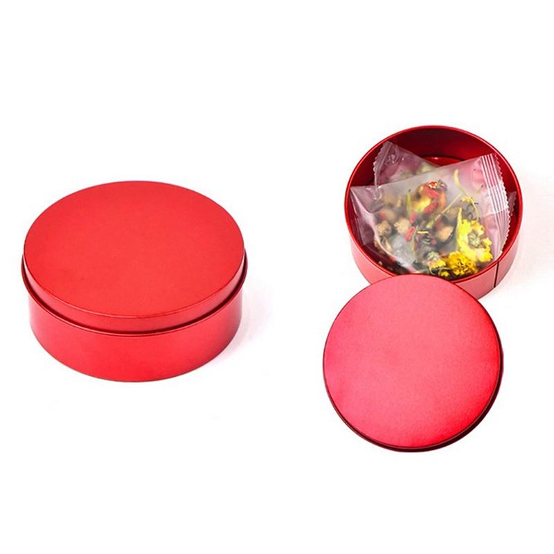 Round Tinplate Boxes Metal Storage Containers Smooth Surface Fine Workmanship Decorative Practical Party Favor Gift Boxes