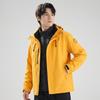 3-in-1 Abnehmbare Kapuze Winddichte Wasserdichte Outdoor-Jacke Mit Entendaunen-Isolierung Wandern Camping Trekking Winter