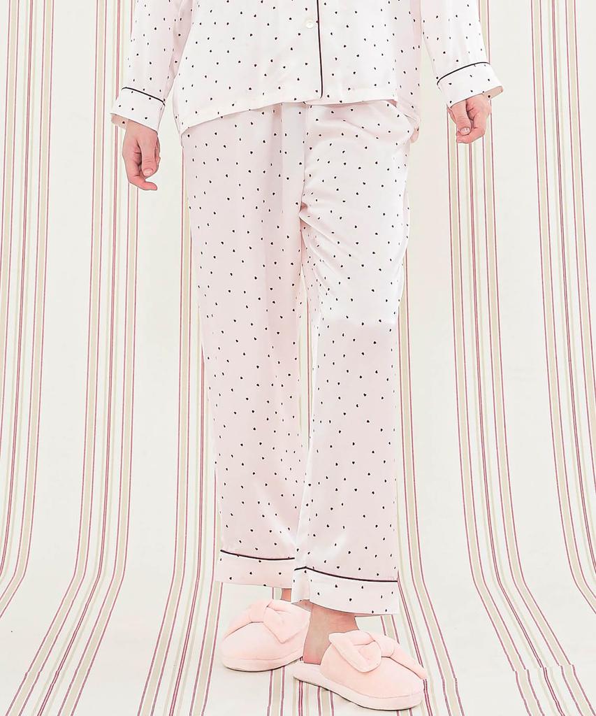 Silk Heart Shirt Pajamas