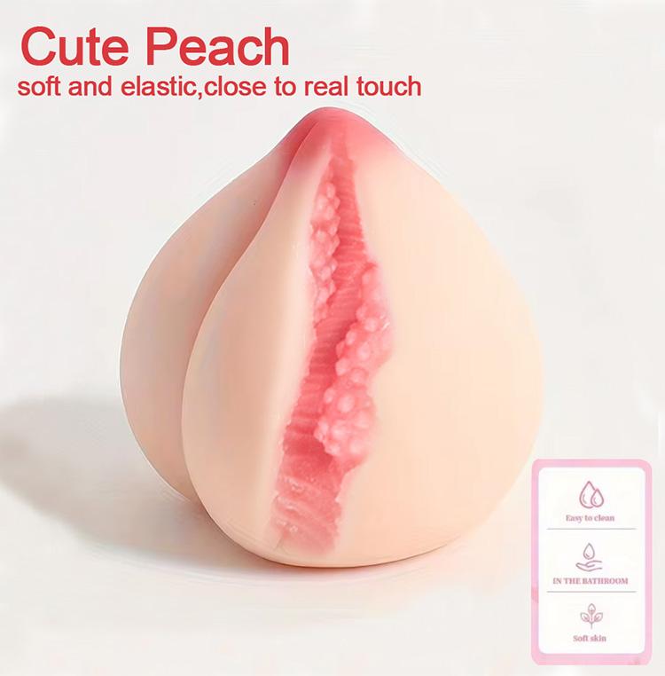 Peach Realistic Male Masturbator Soft Pussy Stress-Reducing Sex Toys Soft Touch Male Sex Toys or Adult 18+