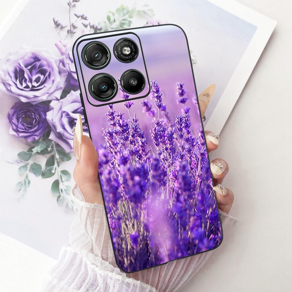 For Motorola Moto G57 Power Case XT2537-5 Cute Cat Flowers Painted Cover Soft TPU Phone Cases For Moto G67 Power G57Power Fundas