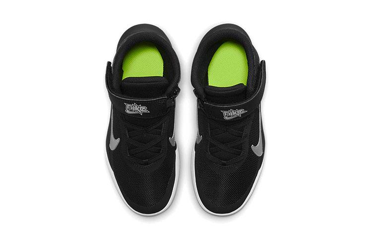 Nike Team Hustle D 10 Flyease Slip Resistant Cushioning Abrasion Resistant Mid Top Children's Basketball Shoes DD7302-004